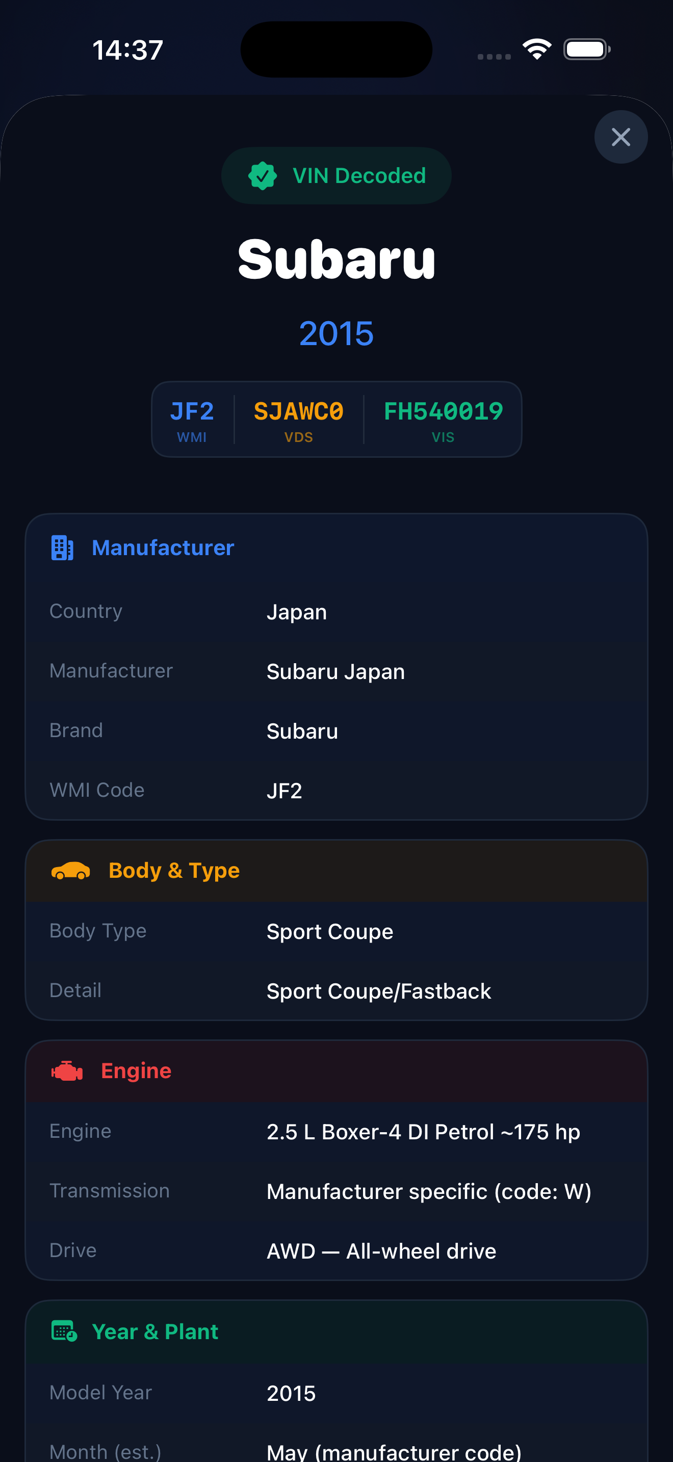 VIN Car Scanner